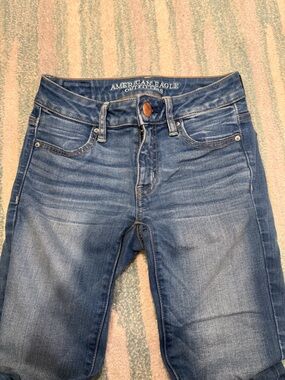 American Eagle Outfitters Womens Skinny Jeans - Medium Blue Wash